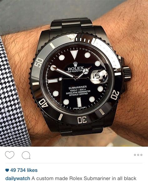 custom black rolex watches